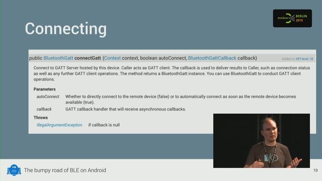 #droidconDE 2015: Hugo Visser – Connecting the bean – The bumpy road of BLE on Android смотреть онлайн