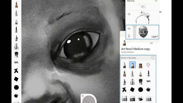 Baby Digital Drawing Speedpainting | Sketchbook on Surface Pro смотреть онлайн