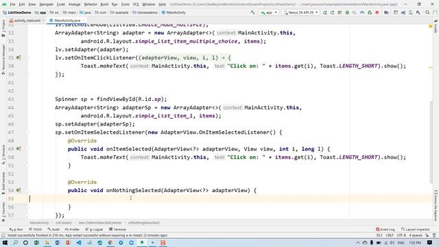 7. Spinner and AutoCompleteTextView With ArrayAdapter || Khmer Language Ep.2/3 смотреть онлайн