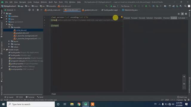 How to Create Custom Button Design Android Studio : Tutorial смотреть онлайн