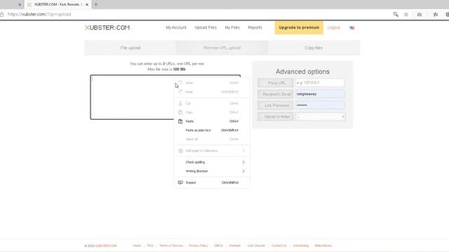 Xubster.com Registration, Upload And Download