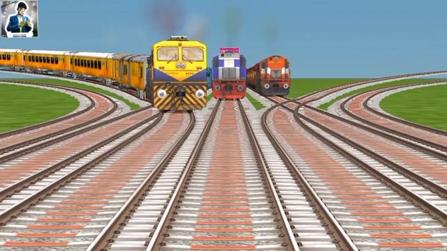 7 Trains Crossing Are Bumpy💥Curved Railroad Tracks/ Indian Trainz Simulator 2020