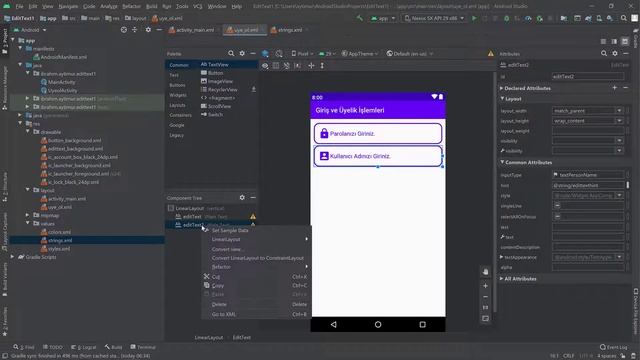 16. Android Studio ile EditText Uygulaması смотреть онлайн