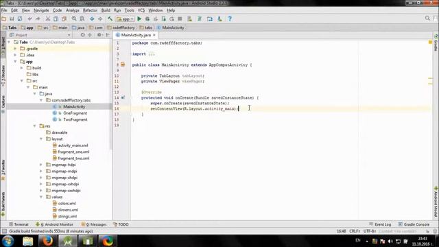 Using Tabs in Android Studio смотреть онлайн