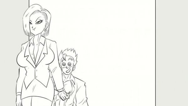 Gohan And Android 18 In An Elevator