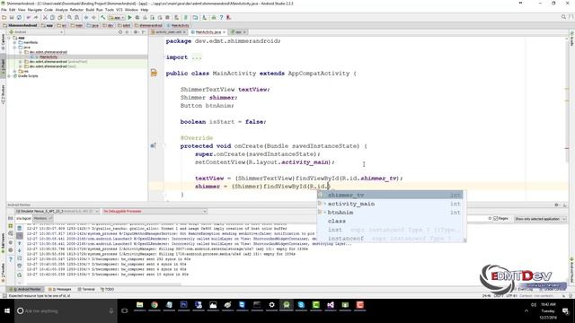 Android Studio Tutorial - Shimmer смотреть онлайн