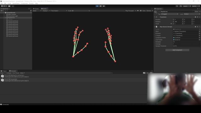 Real-time AI Hand Tracking via Webcam (Google MediaPipe Hands, Unity3D, Open Source) смотреть онлайн