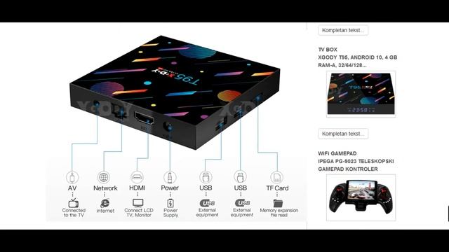 XGODY T95, Android 10, 4 GB RAM, 32/64/128 GB ROM, on processor Allwinner H616 смотреть онлайн