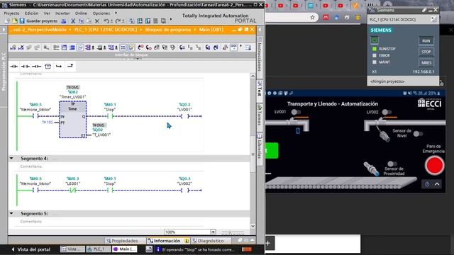 HMI Mobile - WEB (Ignition Perspective) - PLCSim (Siemens S7 1200) смотреть онлайн