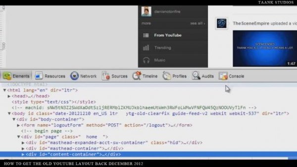 Tutorial: How to Get The Old YouTube Layout Back - December 2012 (EASY)