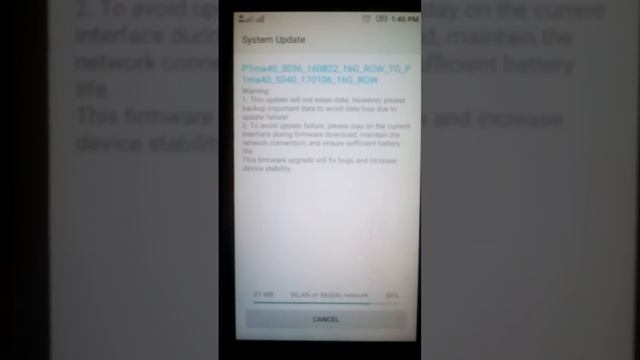 Lenovo Vibe P1ma40 update failure!! смотреть онлайн
