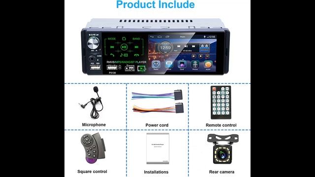 LORPHEIR Single Din Car Radio MP5 Car Stereo Player 4.1 Inch Capacitive Touch Screen with Bluetooth смотреть онлайн