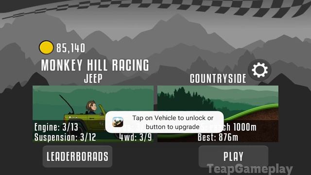 Monkey Hill Racing - Gameplay Walkthrough Part 1 - Jeep (iOS, Android) смотреть онлайн