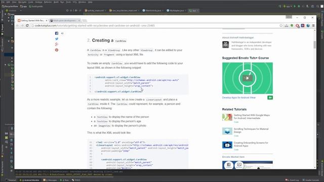 RecyclerView and Fragments....in 4 minutes #3 смотреть онлайн