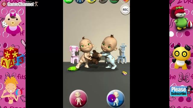Talking Baby Twins Babsy Android İos Free Game GAMEPLAY VİDEO