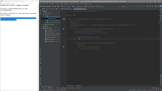 Reading data stored in Firebase Realtime Database from an Android Studio project | ANDROID STUDIO смотреть онлайн