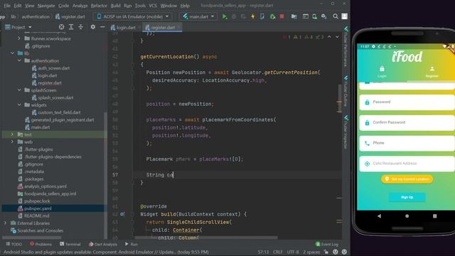 Get Current Location Latitude & Longitude - GeoLocator GeoCoding Food Delivery App in Flutter Cours смотреть онлайн