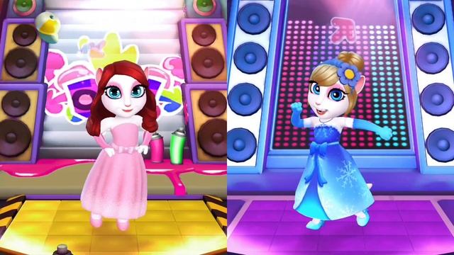 My Talking Angela 2 / Angela Vs Ariel Vs Cinderella 💙/ New Update Gameplay 💖✨ смотреть онлайн