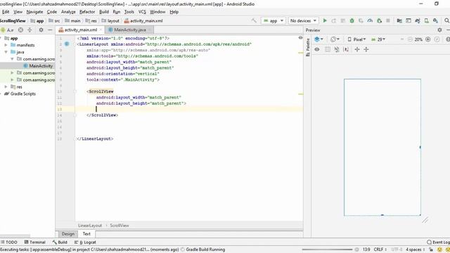How to Add Scroll View in Android Studio || Easy steps смотреть онлайн