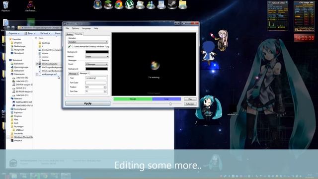 How to Change windows 7 bootlogo and logon screen background смотреть онлайн