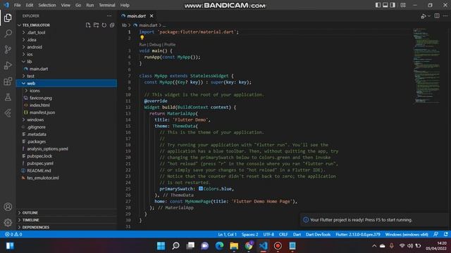 #2 Menjalankan Aplikasi Flutter pada Media Browser (Chrome) смотреть онлайн