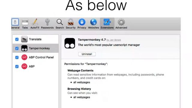 Safari 12 user script and Plugins and Extensions solution смотреть онлайн