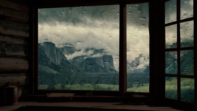 RAIN on a Cabin Window Natural RAIN SOUNDS; Highly Effective for SLEEP, BUSY MIND & STRESS RELIEF смотреть онлайн