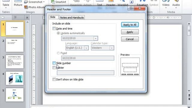 PowerPoint 2010 Tutorial Setting the Slide Header and Footer Microsoft Training Lesson 8.2 смотреть онлайн