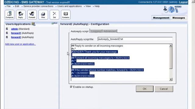 How to setup SMS Forwarding between not connected networks - step 3 смотреть онлайн