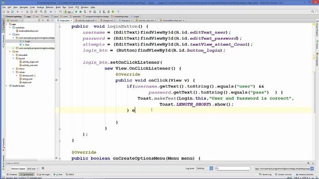 Android Tutorial for Beginners 16 # Android Login Screen Example Part 2 смотреть онлайн