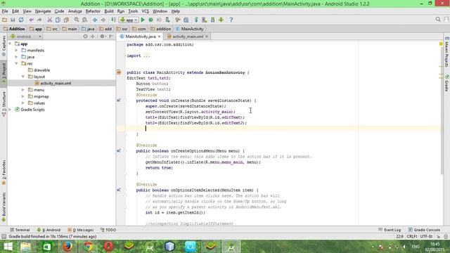 Creating a Basic Android App using Android Studio смотреть онлайн