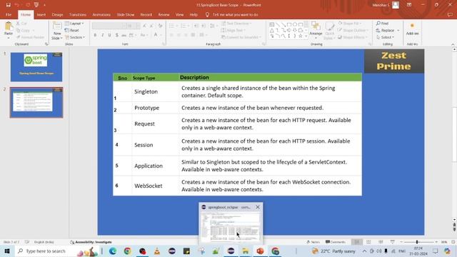 14.Spring Bean Scope Tutorial - Singleton, Prototype, Request, Session ,Application and Websocket смотреть онлайн