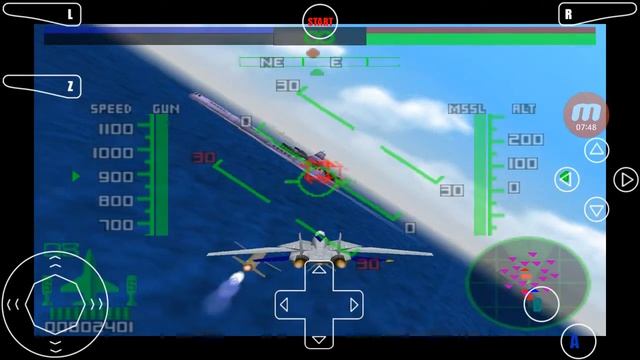 Android Nintendo 64 N64 MegaN64 Emulator AeroFighters Assault Game Play смотреть онлайн