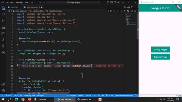 Create Images To PDF converter App In Flutter смотреть онлайн