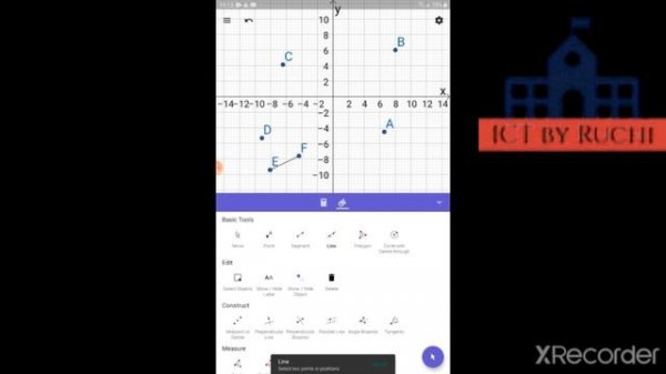GeoGebra Geometry Android App Tutorial (GeoGebra app in Hindi)