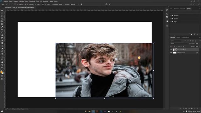 Como fazer o efeito CONTENT AWARE SCALE no PHOTOSHOP смотреть онлайн