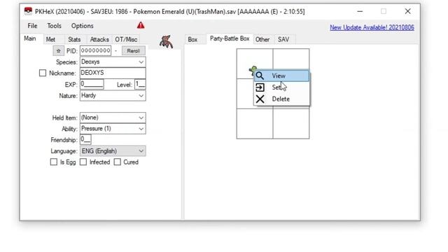 Transfer Pokemon Between Different Emulators! (Emerald To X, Using PkHeX)