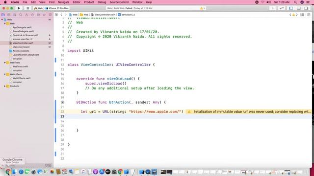 29-Open URL in the browser though our app in Swift | iOS | iPad | iPhone | смотреть онлайн