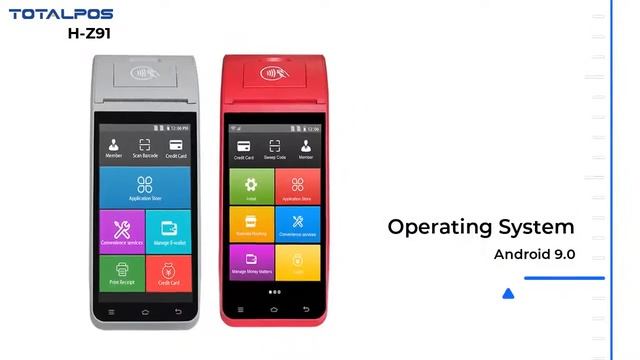 TOTALPOS H-Z91 Handheld POS Printer Mobile Android POS Terminal смотреть онлайн