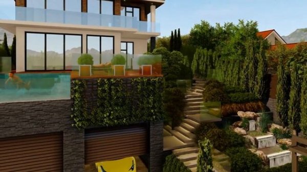 Ландшафтный дизайн в стиле Хай Тек (High-tech) Сочи от компании DREAM PARK