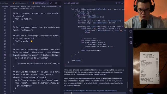 MLKit Android | Expo Native Module | React Native | New Architecture | TypeScript | NeoVim | Copi… смотреть онлайн