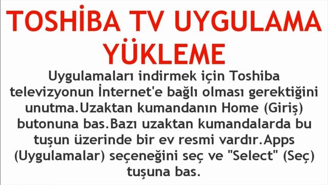 Toshiba TV Uygulama Yükleme Nasıl Yapılır? смотреть онлайн