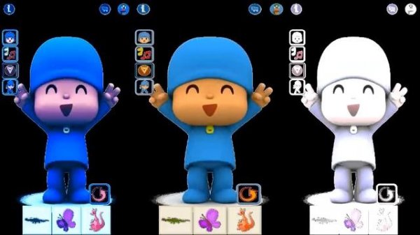 Talking Pocoyo Colors Reaction Compilation black background/Gameplay for BabyKid #5