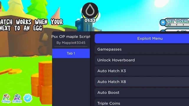 roblox hydrogen Fluxus work Pet Simulator X script!work on mobile and pc смотреть онлайн