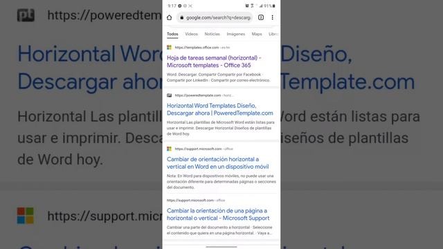 Hoja HORIZONTAL en Word (Android) смотреть онлайн