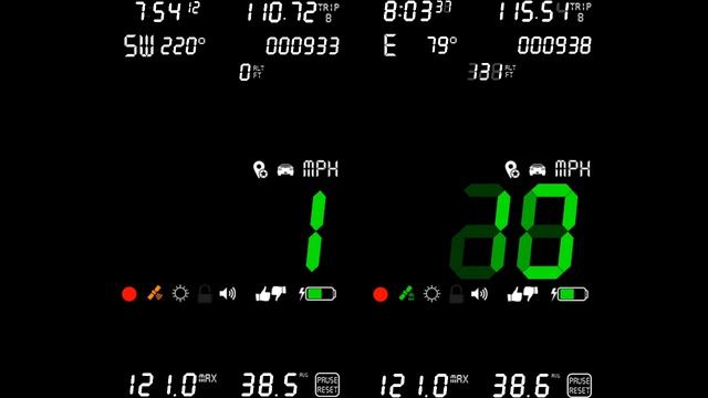 Testing DigiHUD Pro GPS update speed смотреть онлайн