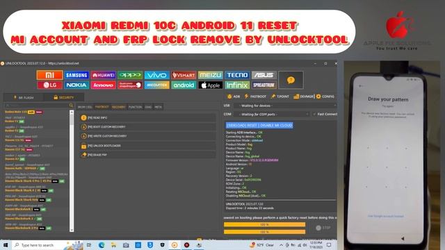XIAOMI REDMI 10C | ANDROID 11 RESET MI ACCOUNT & FRP LOCK REMOVE | BY UNLOCK-TOOL | 220333QAG смотреть онлайн