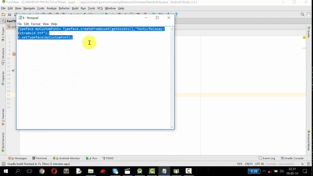 Custom FonT Android Studio Bangla Tutorial 12 смотреть онлайн