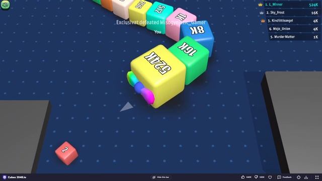 Cubes 2048.io Game  🎲 How To Play 🎲 CUBES SNAKE 2048.io Gameplay