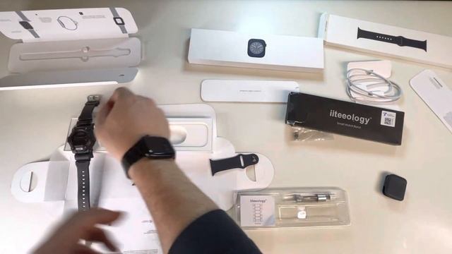 iiteeology Black Stainless Steel Smart Watch Band (Apple Series 8) смотреть онлайн